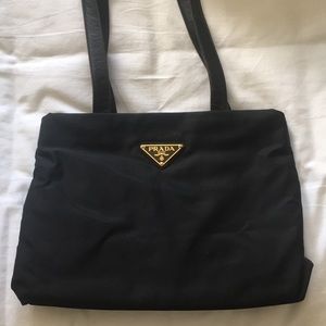 Vintage Black Nylon Prada Tote Bag